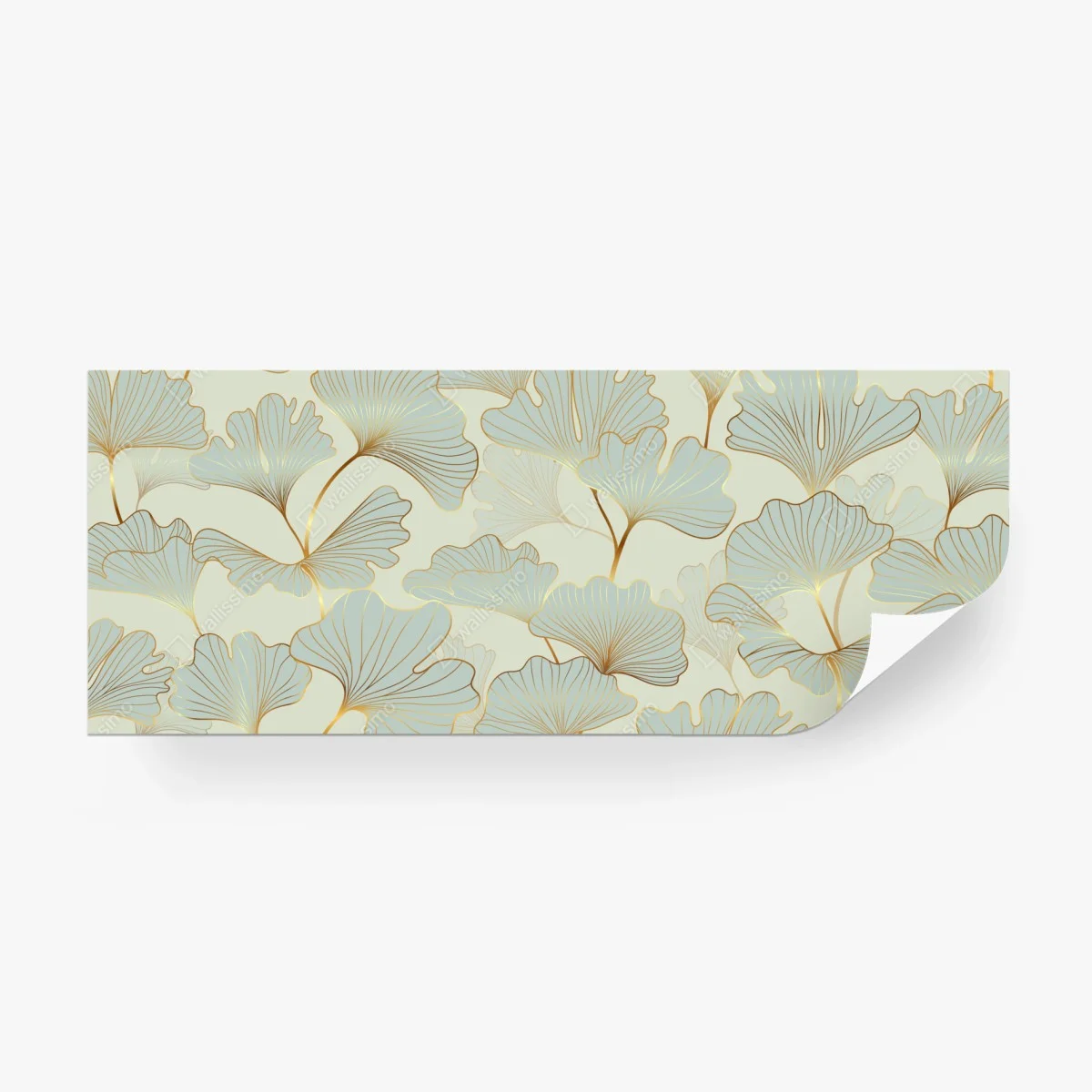 Papier peint motif feuilles de ginkgo dorées sur fond pastel – Wallnifity® Papier peint motif feuilles de ginkgo dorées sur fond pastel – Wallnifity®