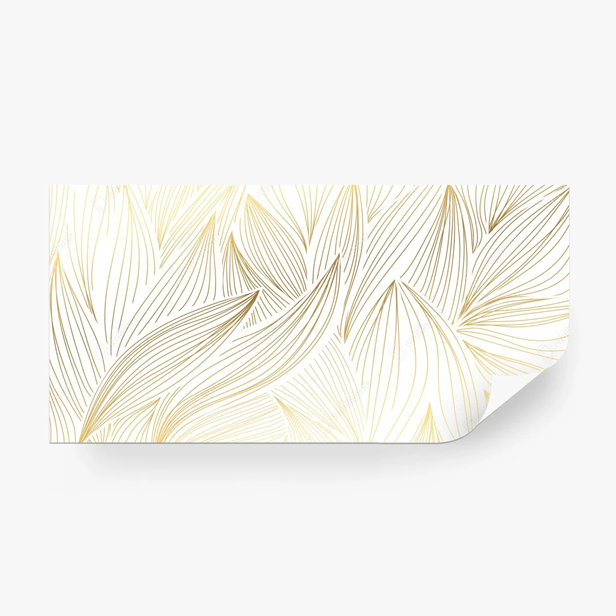 Papier peint motif floral doré minimaliste – Wallnifity®