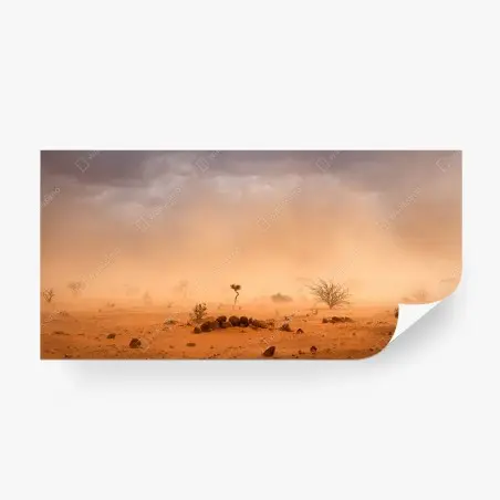 Papier peint tempête de sable dans le camp de Dollo Ado – Wallnifity®
