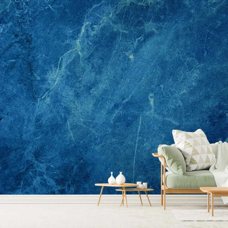 Papier peint marbre bleu profond texturé – Wallnifity® Papier peint marbre bleu profond texturé – Wallnifity®