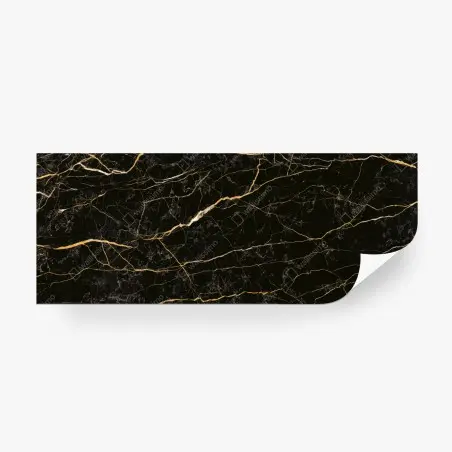 Papier peint marbre noir aux veines dorées – Wallnifity®