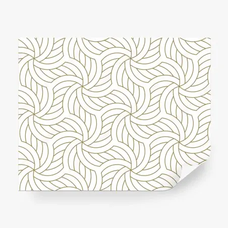 Papier peint motif géométrique doré en spirale – Wallnifity®