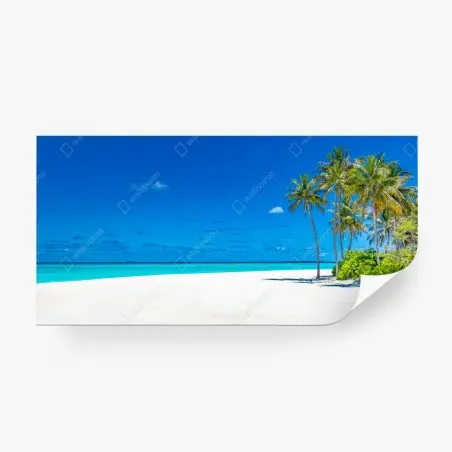 Papier peint plage paradisiaque aux palmiers – Wallnifity®