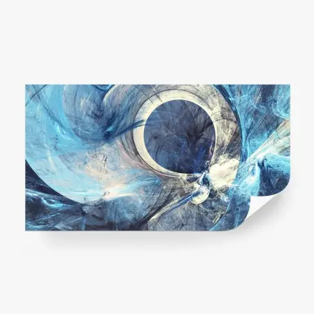 Papier peint vortex fractal bleu – Wallnifity®