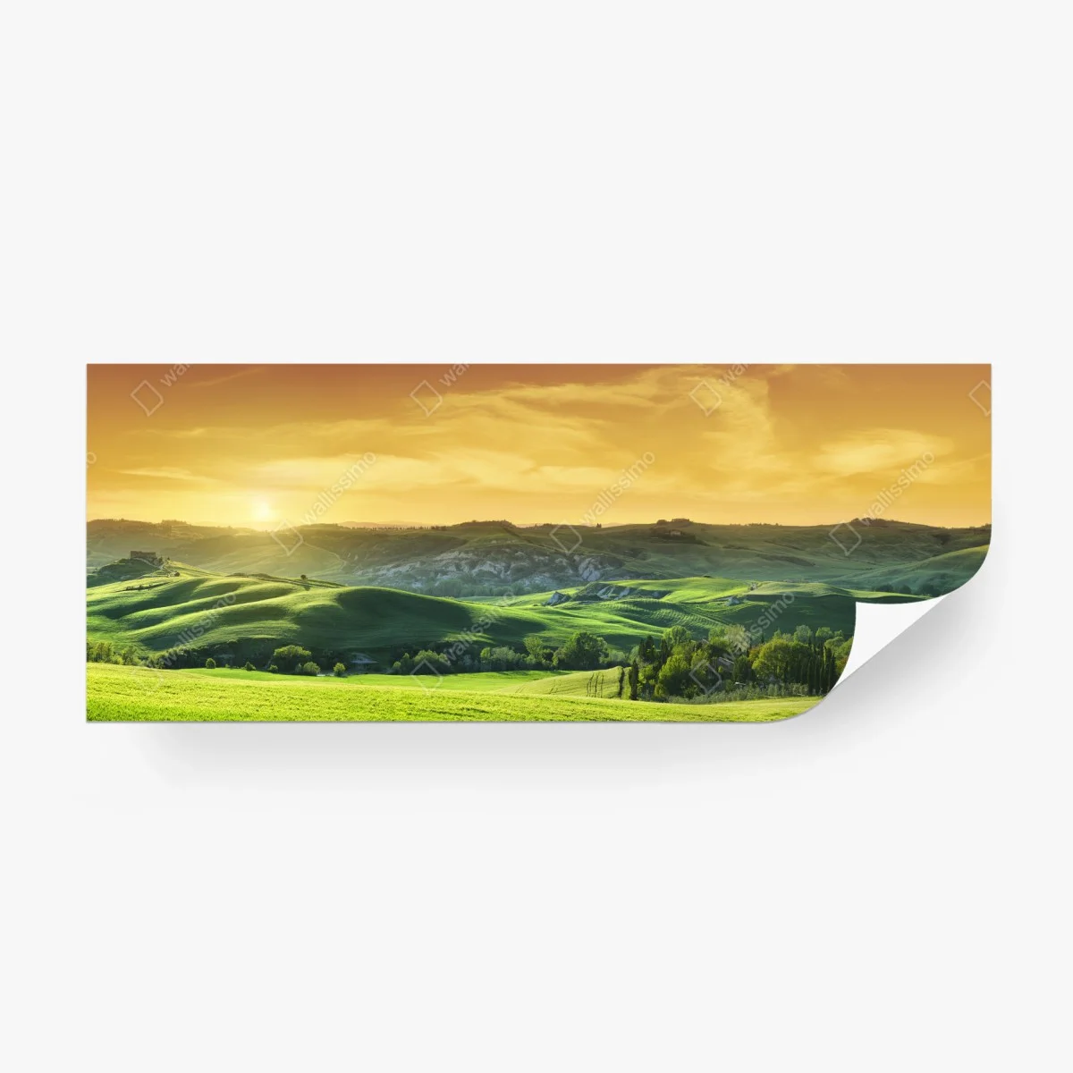Papier peint douceur des collines de Toscane au coucher du soleil – Wallnifity® Papier peint douceur des collines de Toscane au coucher du soleil – Wallnifity®
