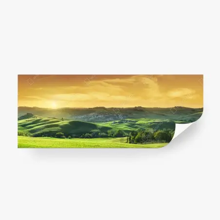 Papier peint douceur des collines de Toscane au coucher du soleil – Wallnifity®