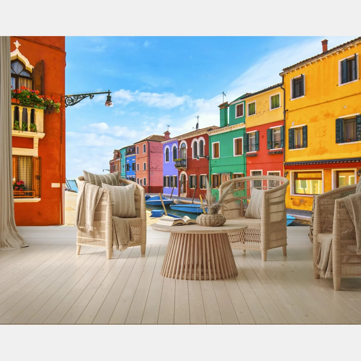 Papier peint ruelle colorée à Burano – Wallnifity® Papier peint ruelle colorée à Burano – Wallnifity®