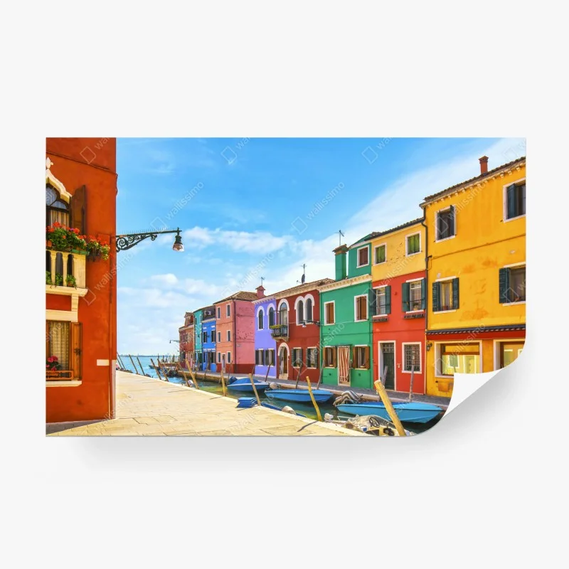 Papier peint ruelle colorée à Burano – Wallnifity® Papier peint ruelle colorée à Burano – Wallnifity®