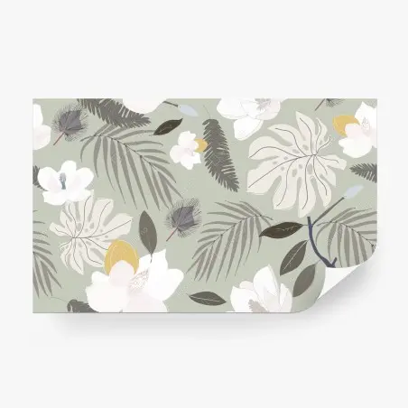 Papier peint motif botanique tropical pastel – Wallnifity®