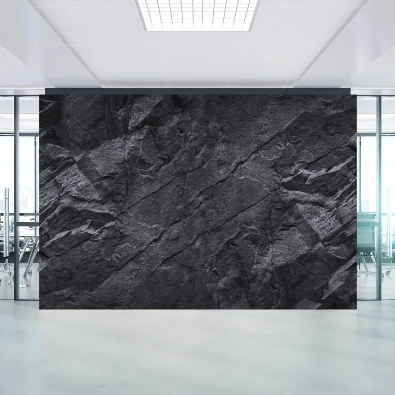 Papier peint texture d'ardoise naturelle sombre – Wallnifity®