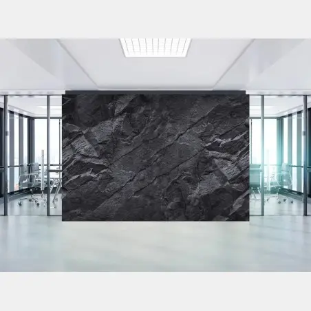Papier peint texture d'ardoise naturelle sombre – Wallnifity®