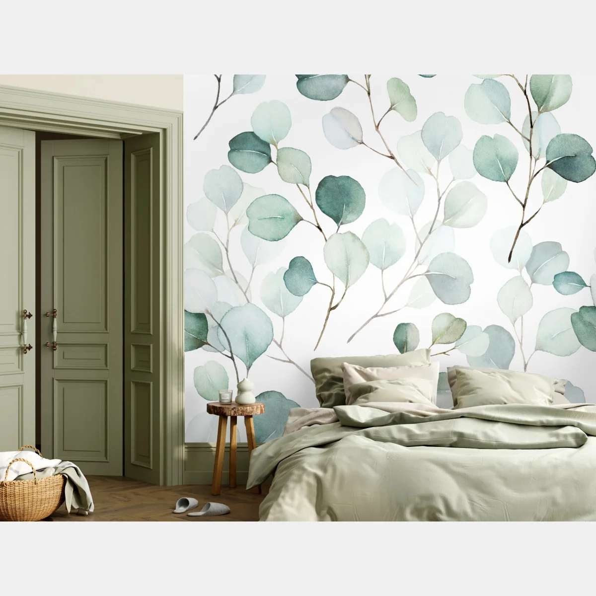 Papier peint motif eucalyptus aquarelle délicat – Wallnifity® Papier peint motif eucalyptus aquarelle délicat – Wallnifity®