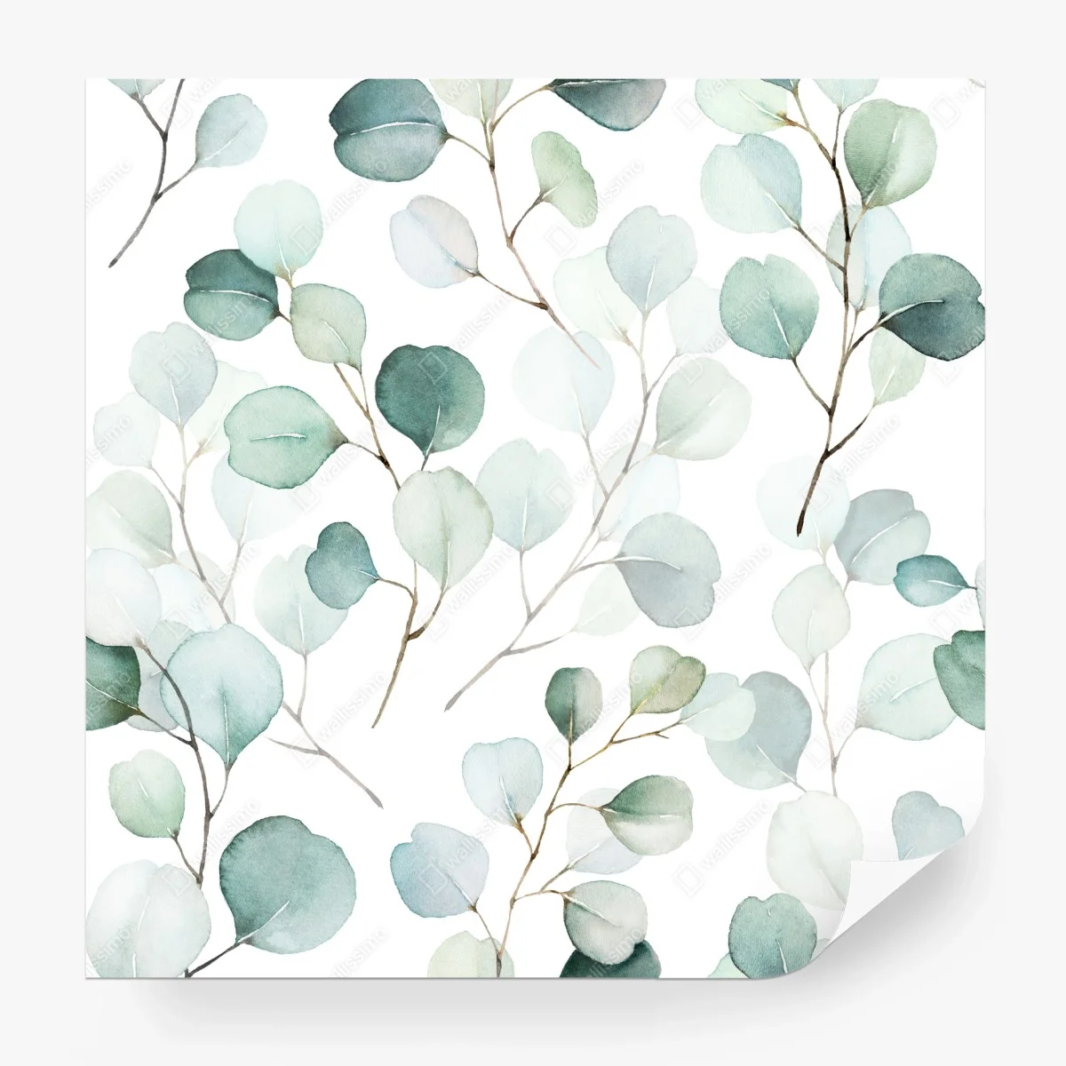Papier peint motif eucalyptus aquarelle délicat – Wallnifity® Papier peint motif eucalyptus aquarelle délicat – Wallnifity®
