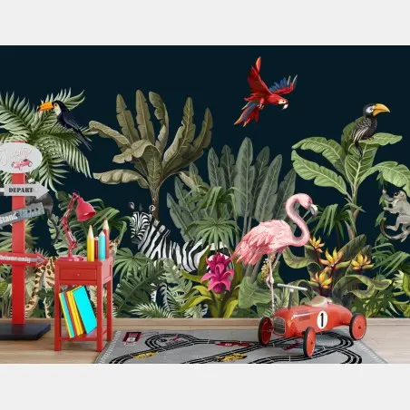 Papier peint oasis tropicale colorée – Wallnifity®