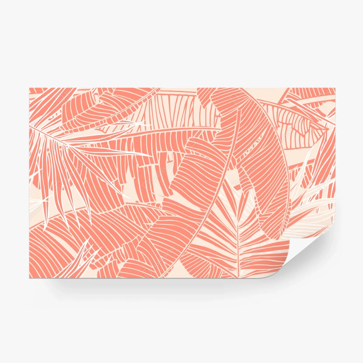 Papier peint jungle corail stylisée – Wallnifity® Papier peint jungle corail stylisée – Wallnifity®