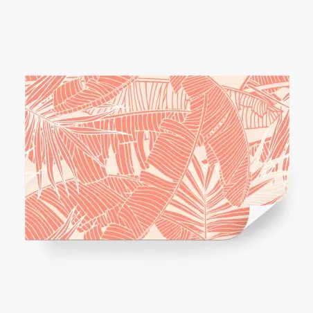 Papier peint jungle corail stylisée – Wallnifity®