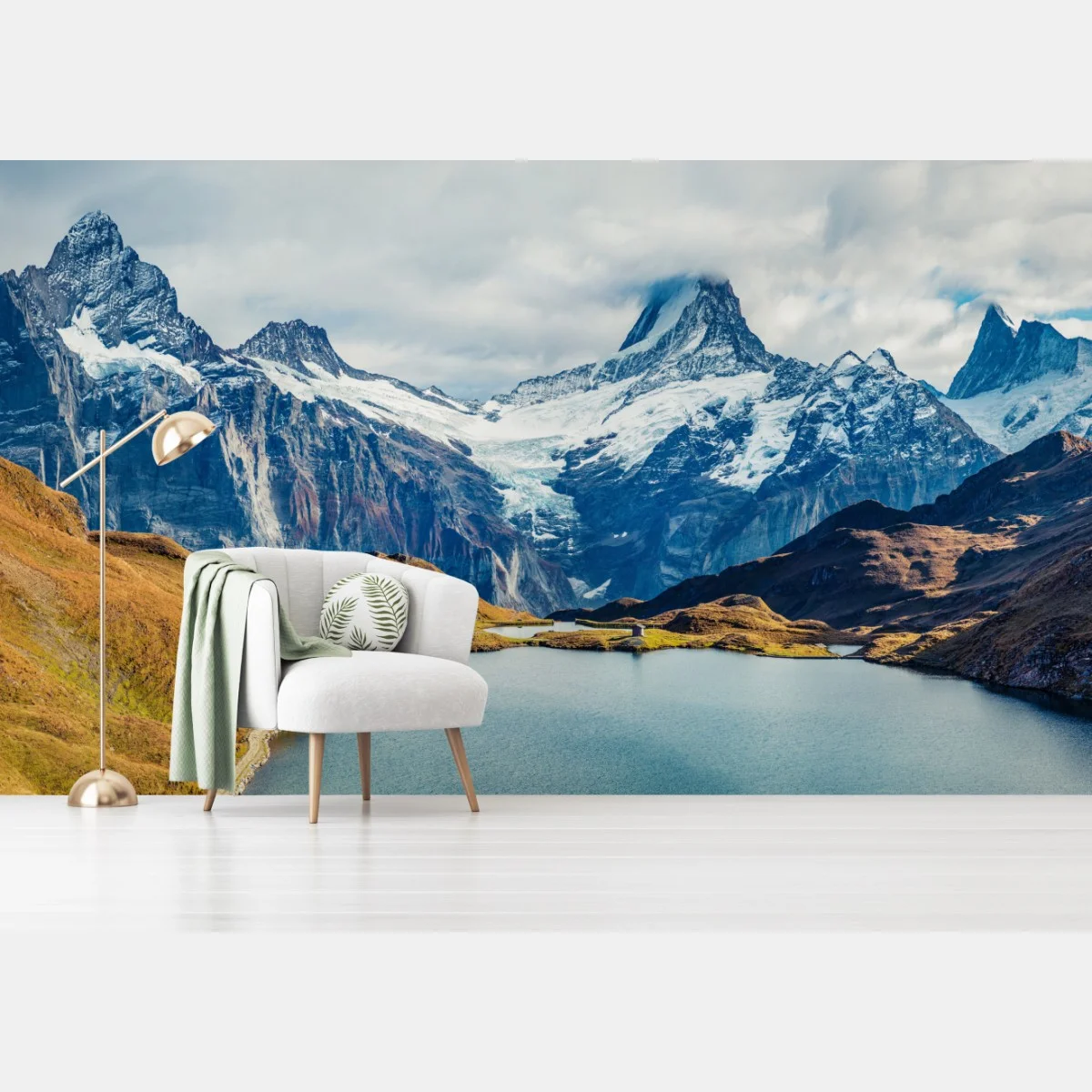 Papier peint vue matinale sur le lac Bachalpsee à Grindelwald – Wallnifity® Papier peint vue matinale sur le lac Bachalpsee à Grindelwald – Wallnifity®