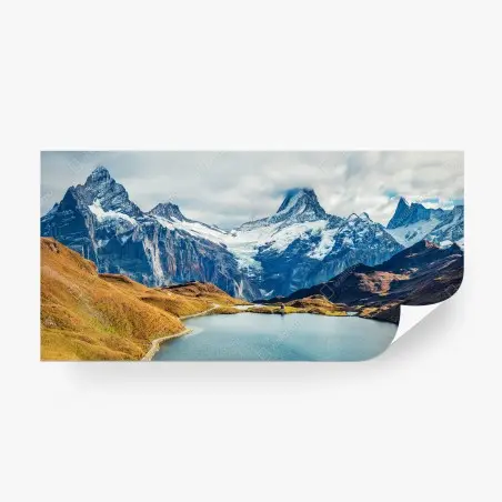Papier peint vue matinale sur le lac Bachalpsee à Grindelwald – Wallnifity®