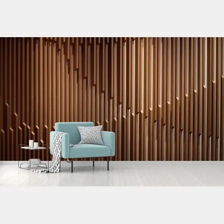 Papier peint motif vertical en bois pour décoration murale – Wallnifity®