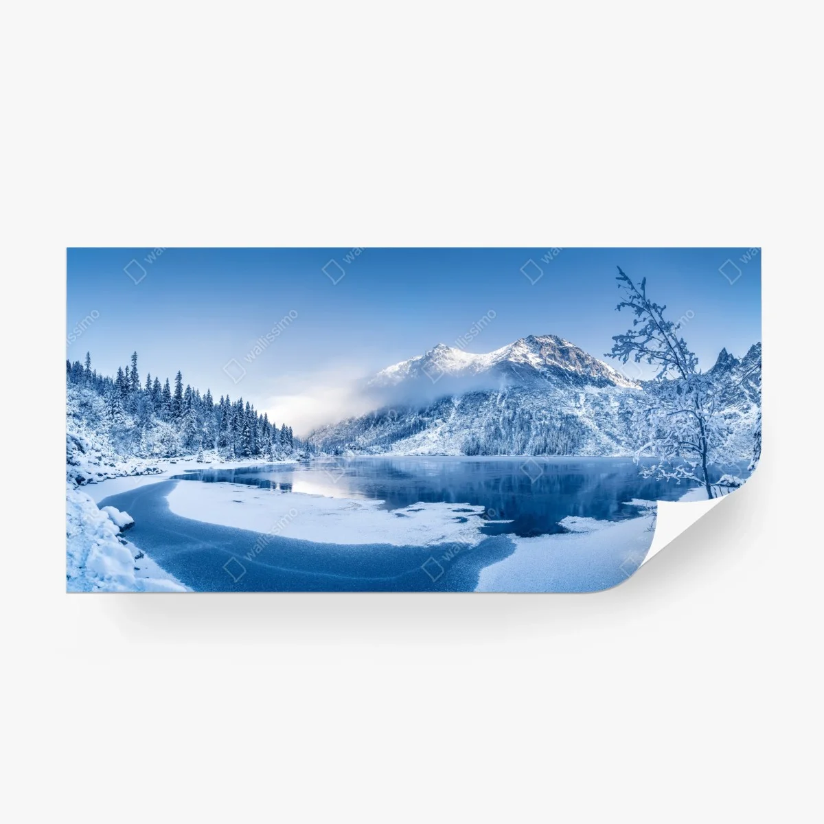 Papier peint panorama hivernal des Alpes Suisses – Wallnifity®