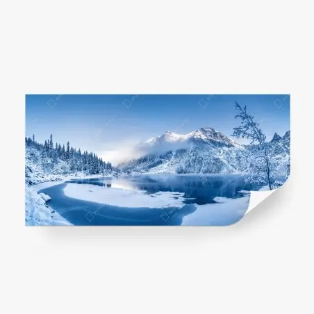 Papier peint panorama hivernal des Alpes Suisses – Wallnifity®