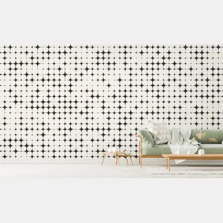 Papier peint motif géométrique en damier de cercles – Wallnifity®