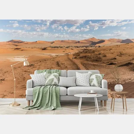 Papier peint horizon de dunes dorées et ciel ouvert – Wallnifity®