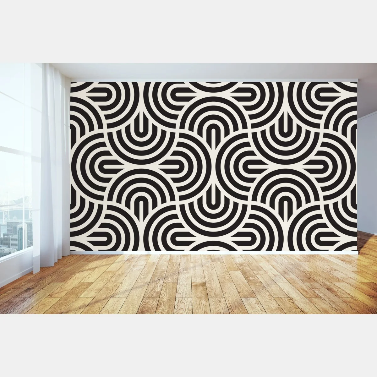 Papier peint motif géométrique optique noir et blanc – Wallnifity® Papier peint motif géométrique optique noir et blanc – Wallnifity®