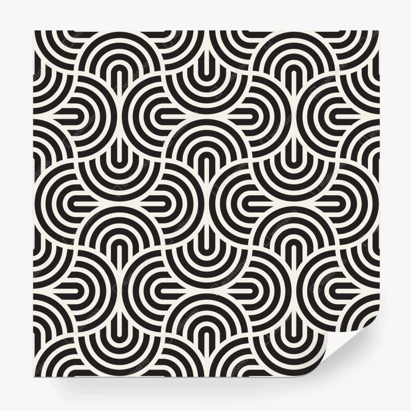 Papier peint motif géométrique optique noir et blanc – Wallnifity® Papier peint motif géométrique optique noir et blanc – Wallnifity®