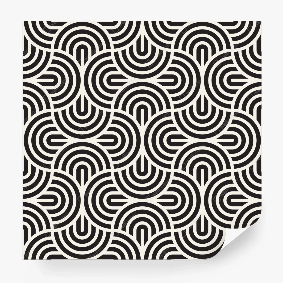 Papier peint motif géométrique optique noir et blanc – Wallnifity® Papier peint motif géométrique optique noir et blanc – Wallnifity®