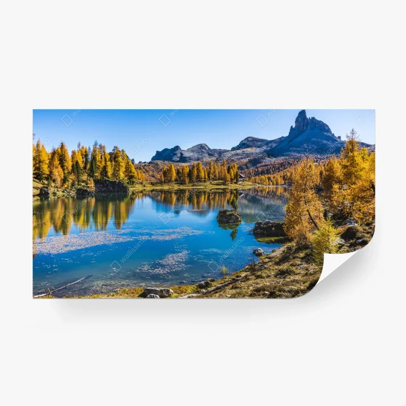 Papier peint reflets d'automne au lac alpin – Wallnifity® Papier peint reflets d'automne au lac alpin – Wallnifity®