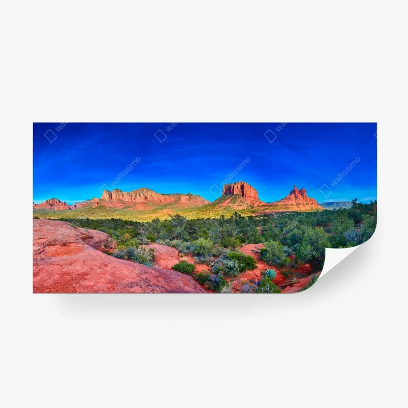 Papier peint panorama de Bell Rock, Courthouse Butte et Munds Mountain, Arizona – Wallnifity® Papier peint panorama de Bell Rock, Courthouse Butte et Munds Mountain, Arizona – Wallnifity®