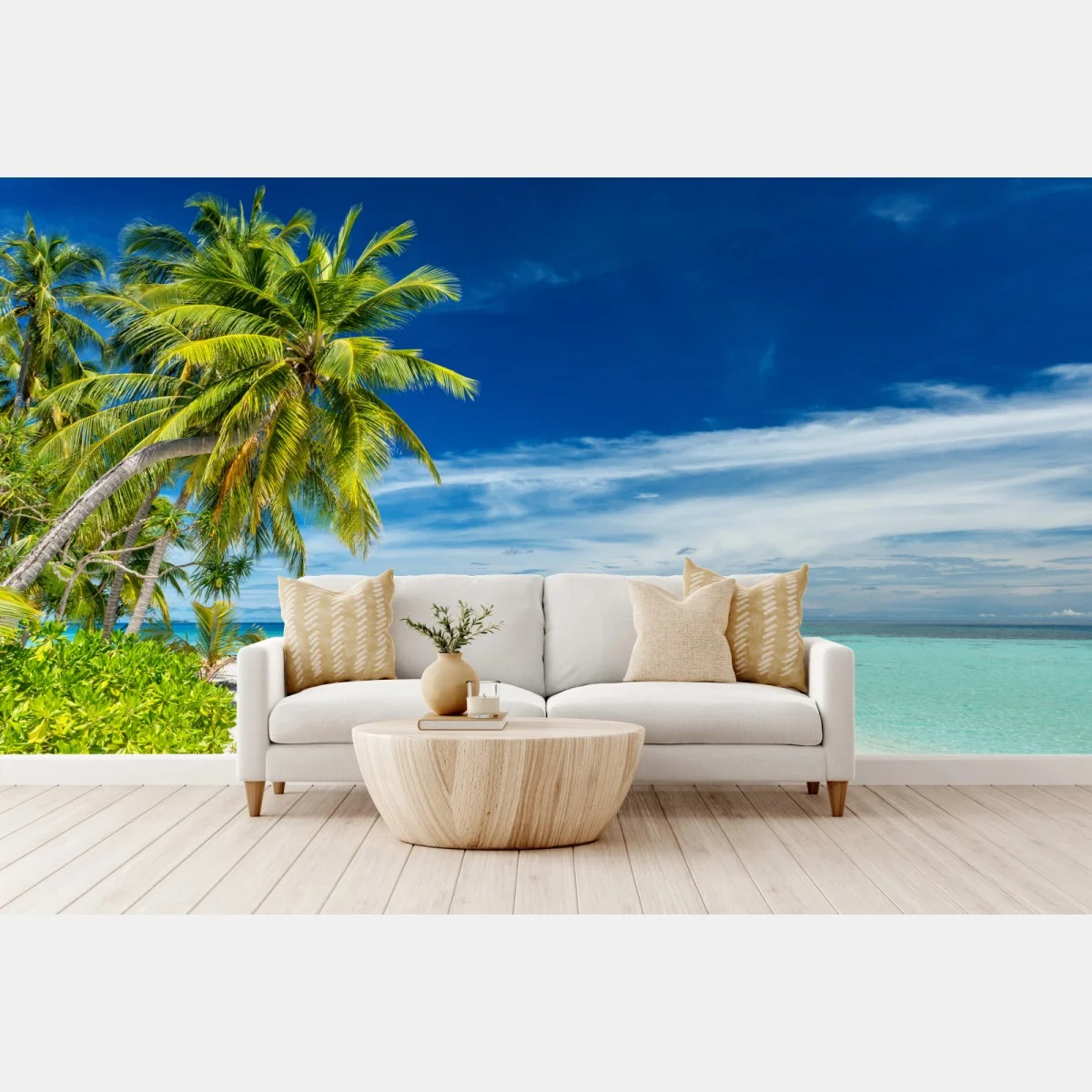 Papier peint côte tropicale aux eaux turquoises – Wallnifity® Papier peint côte tropicale aux eaux turquoises – Wallnifity®