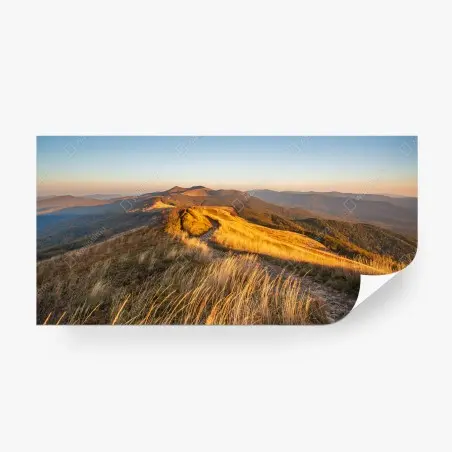 Papier peint crête dorée au coucher du soleil – Wallnifity®