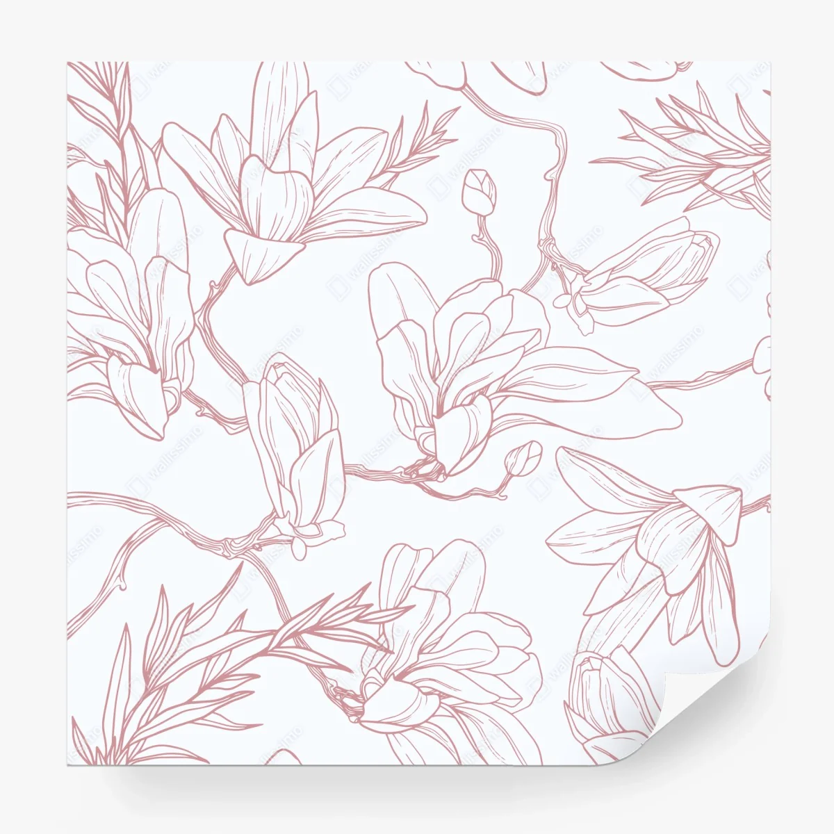Papier peint motif magnolia délicat et aérien – Wallnifity® Papier peint motif magnolia délicat et aérien – Wallnifity®