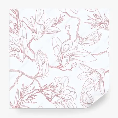 Papier peint motif magnolia délicat et aérien – Wallnifity®
