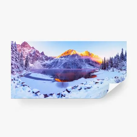 Papier peint paysage alpin au lever du soleil dans les Alpes italiennes – Wallnifity®