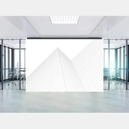 Papier peint pyramide de lignes minimalistes – Wallnifity®