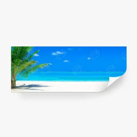 Papier peint plage paradisiaque des Maldives au sable blanc – Wallnifity®