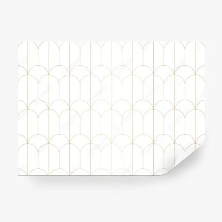 Papier peint motif art déco doré et minimaliste – Wallnifity®