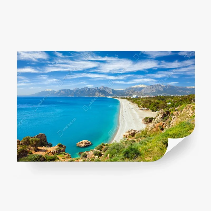 Papier peint panorama marin de la plage de Konyaalti, Antalya, Turquie – Wallnifity® Papier peint panorama marin de la plage de Konyaalti, Antalya, Turquie – Wallnifity®
