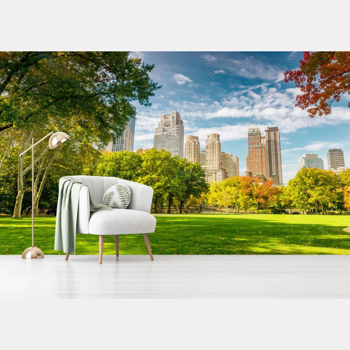 Papier peint paysage automnal à Central Park, New York – Wallnifity® Papier peint paysage automnal à Central Park, New York – Wallnifity®