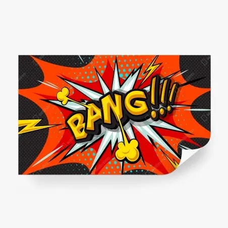 Papier peint explosion pop art bang dynamique – Wallnifity®