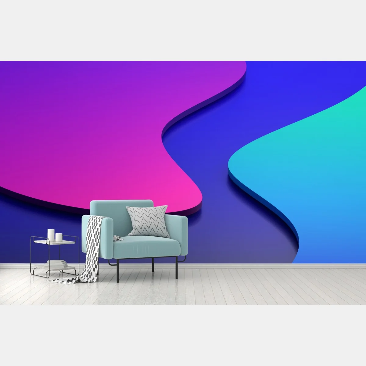 Papier peint abstraction 3d en dégradé violet et bleu – Wallnifity® Papier peint abstraction 3d en dégradé violet et bleu – Wallnifity®