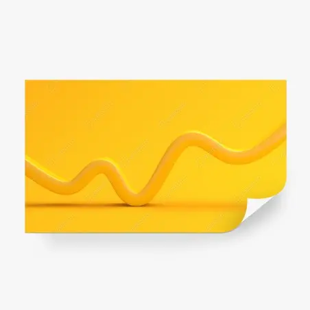 Papier peint vague ondulante jaune minimaliste – Wallnifity®