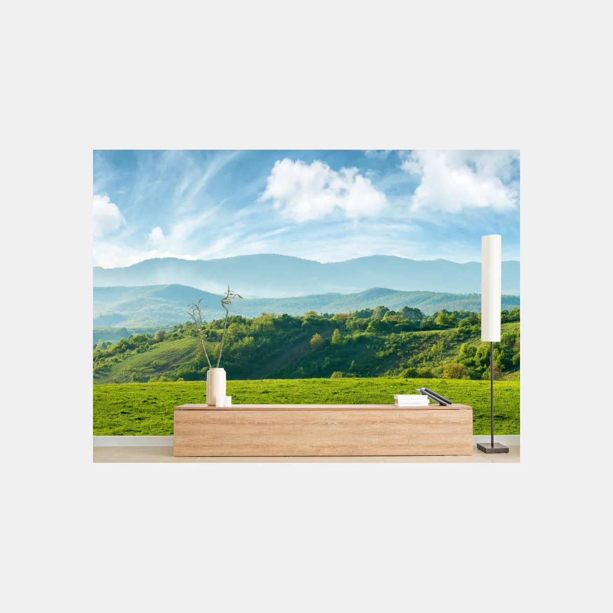 Papier peint panorama printanier des collines de Roumanie – Wallnifity® Papier peint panorama printanier des collines de Roumanie – Wallnifity®