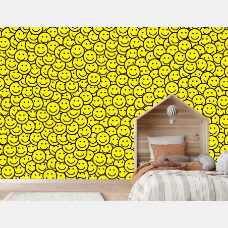 Papier peint océan de sourires jaunes – Wallnifity®