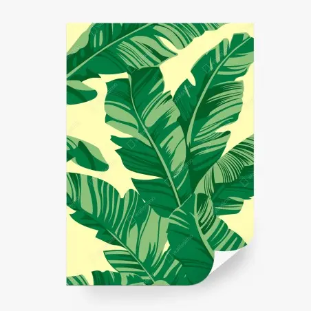 Papier peint motif feuilles de bananier tropicales – Wallnifity®