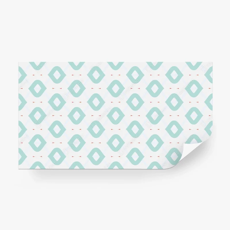 Papier peint motif losanges turquoise et corail – Wallnifity® Papier peint motif losanges turquoise et corail – Wallnifity®