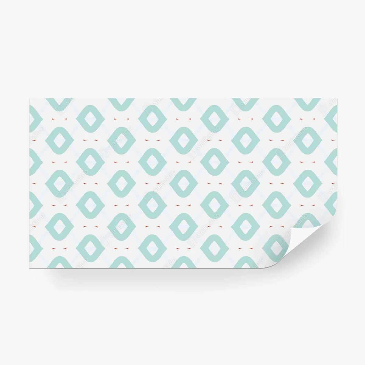 Papier peint motif losanges turquoise et corail – Wallnifity® Papier peint motif losanges turquoise et corail – Wallnifity®